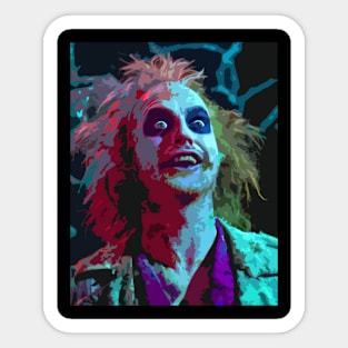 Beetlejuice plus acid equals Beetlejuice Sticker